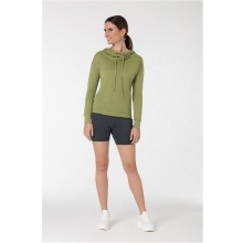 super natural Kapuzenpullover Funnel Hoodie (Merinowolle) sagegrün Damen